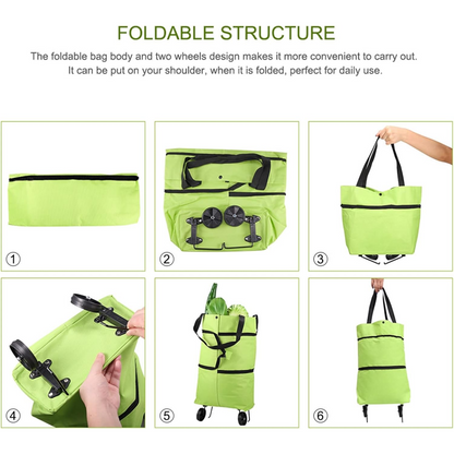 RollEase™ 2-in-1 Foldable Rolling Tote