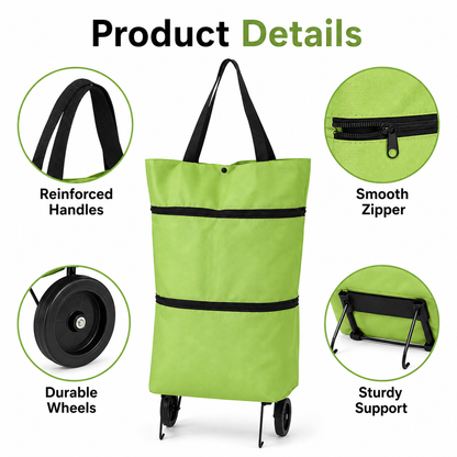 RollEase™ 2-in-1 Foldable Rolling Tote