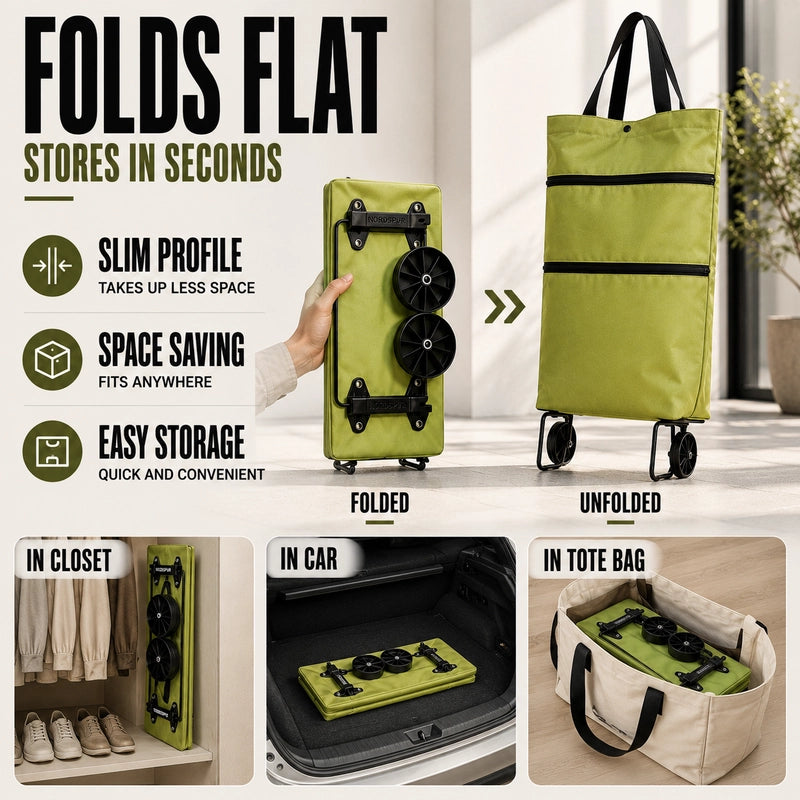 RollEase™ Foldable Rolling Tote